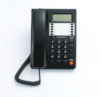 Téléphone filaire avec identification de l'appelant pour bureau avec bouton de mémoire à une touche Pas besoin de batterie FICAN2375