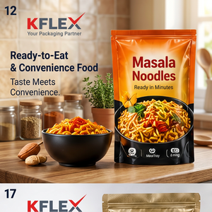 Masala Noodles Stand Up <b>Pouch</b> <b>Laminated</b> BOPP Food Grade Heat Seal Packaging - Product Image 2
