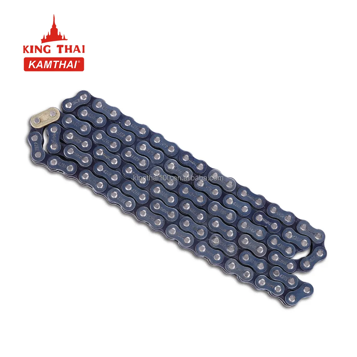 KAMTHAI Motocicleta Cadeia Fabricantes 415 420 428 428H 520 530 Roller Chain Motocicleta Para YAMAHA SIRIUS FI 428-14T-40T-108L