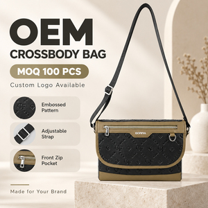 Sac à bandoulière personnalisé pour femme en cuir PU gaufré, sac à main décontracté avec sangle réglable, fabricant OEM ODM à marque privée - Product Image 1