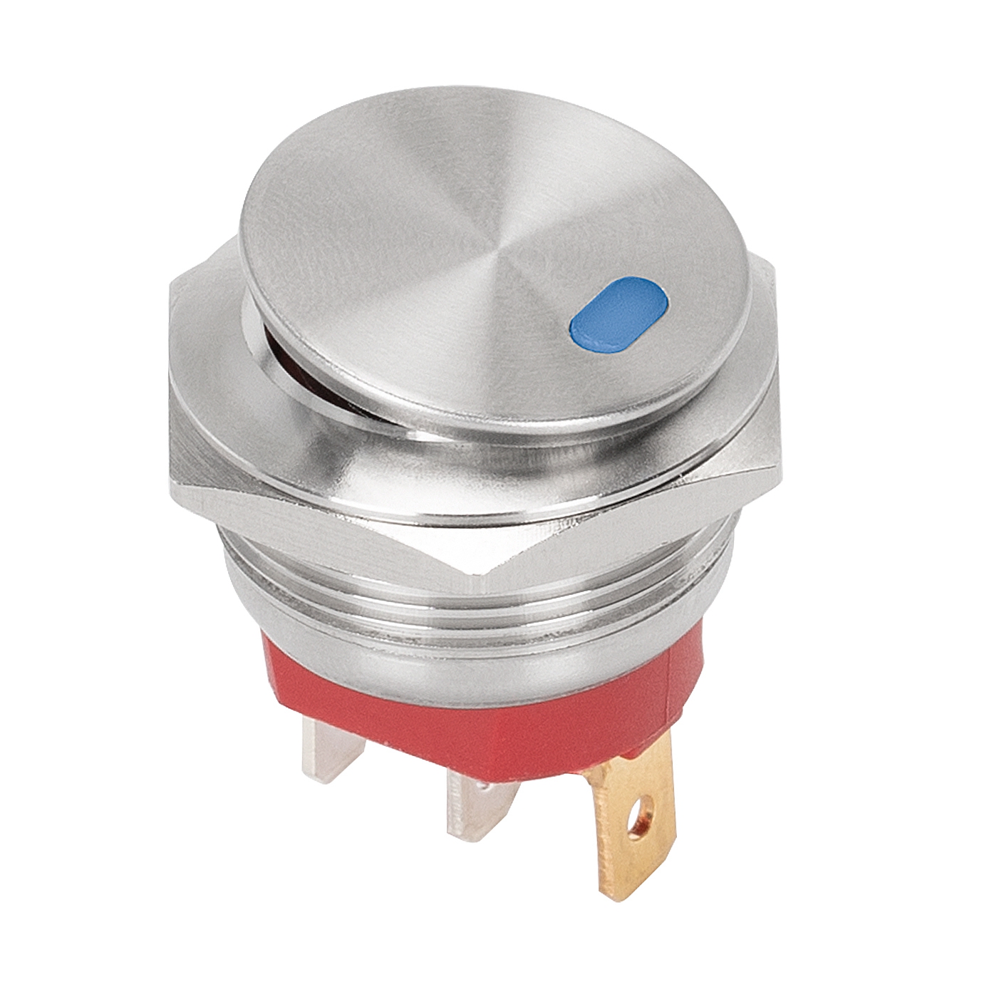 22MM on Off Metal Rocker Switch 12V 20A Stainless Steel Round Button 3 ...