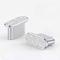Bouchons anti-poussière en métal avec paillettes TYPE-C pour iPhone 15 16 17 Pro Max Plus – Protection universelle pour port de charge Type C