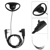 ZASTONE BK Headset Over-Ear Walkie Talkie Earpiece Tabung Akustik Mic PTT Headphone Tipe-K Tipe-D Baofeng Kenwood Radio Dua Arah