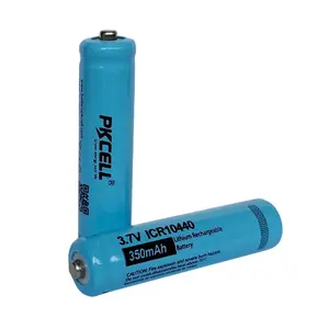 3.7v Rechargeable Battery PKCELL Lithium-ion Battery 3.7V 10440 Rechargeable Batteries
