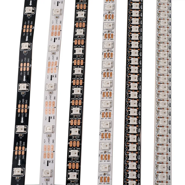 Addressable WS2812B 5V RGB RGBW SK6812 LED Strip Programmable RGB 30/60/96/144leds/m Pixel LED Light Strip