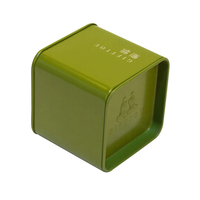 Usine directe personnalisé étain conteneur métal étain emballage pour thé café sucre recyclable de qualité alimentaire carré thé étain vert
