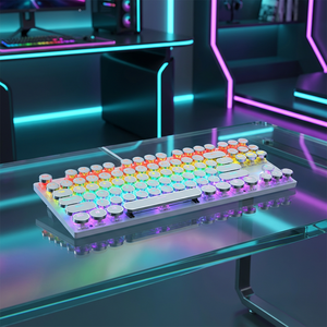 Clavier mécanique filaire <span class=keywords><strong>USB</strong></span> RGB rétroéclairé 87 touches style punk pour le gaming et le bureau - Options de commutateurs bleus/rouges/marron - Product Image 5