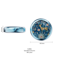 Pot cosmétique portable Choebe de haute qualité en plastique ABS fin et luxueux pour poudre libre avec bouchon à vis, forme ronde, couleur personnalisée