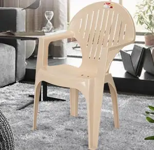كرسي فاخر للخارج والداخل مصنوع من البلاستيك كرسي سميك مناسب للفنادق والمطاعم يمكن تكديسة أثاثه على بعضه وتصميم عصري كرسي عشاء على الشاطئ