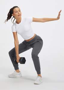 กางเกงจ็อกเกอร์ขายส่งสำหรับผู้หญิง ระบายอากาศได้ดี น้ำหนักเบาปานกลาง กางเกงวิ่งมีกระเป๋า แห้งเร็ว <span class=keywords><strong>ทรง</strong></span>สปอร์ต ความยาวระดับข้อเท้า มีเชือกผูก - Product Image 5