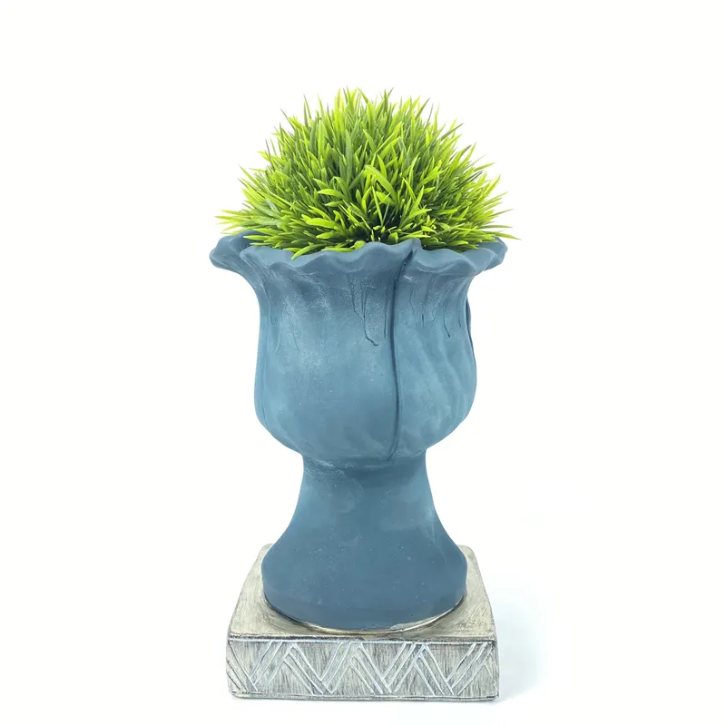 Dekorative blau rose geschnitzt keramik blume vase <span class=keywords><strong>großhandel</strong></span>