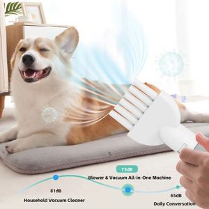 Sèche-cheveux aspirateur souffleur intégré pour toilettage animaux, peigne tondeuse pour l'épilation, outil de nettoyage pour animalerie, toilettage chat et chien - Product Image 2