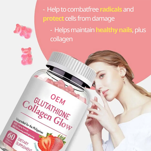 OEM Private Label Organic L-<strong>Glutathione</strong> <strong>Collagen</strong> Skin Whitening Brightening Gummies - Product Image 4