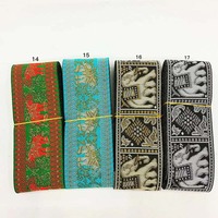 5cm Rideau Matériel De Couture Vêtements Accessoires Fleur Motif Jacquard Dentelle Ruban Costume Textile Ethnique Bord Sangle Garnitures