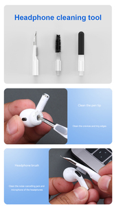 Kit de nettoyage électronique tout-en-un avec spray nettoyant pour écran et nettoyant pour ports de charge pour clavier et écouteurs - Product Image 5