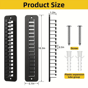 Baseball Cap Wall Mounted Storage Rack Black Rectangle Punch Free Hat Organizer <b>Adhesive</b> Free Wall Storage - Product Image 3