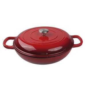 3.6 QT Braise Enameled Cast Iron <strong>Casserole</strong> <strong>Pan</strong> Lasagna Non Stick Enamel Covered <strong>Casserole</strong> Skillet Dutch Oven Pot <strong>with</strong> <strong>Lid</strong> - Product Image 1
