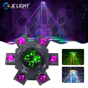 Jc Bee Eye 6 em 1 feixe de laser LED cabeça móvel luzes de aranha LED DJ feixe de aranha RG luz laser para boate