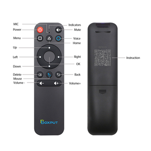 Télécommande BPR1S BOXPUT Bluetooth avec code d'apprentissage, gyroscope, commande vocale pour TV Box, <span class=keywords><strong>Fire</strong></span> <span class=keywords><strong>Stick</strong></span>, Air Mouse, 4 boutons, matériau ABS - Product Image 6
