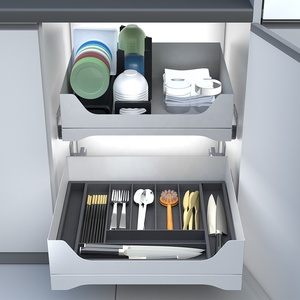 Soft Close Kitchen Drawer Basket Metal <b>Plate</b> Pull Out Storage <b>Rack</b> Corrosion Resistance Easy to Clean Quick Assembly and Disasse - Product Image 3