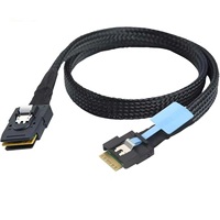 Kabel SlimSAS SFF-8654 4i ke Mini SAS SFF-8087 38Pin 12Gbps Kabel Server Internal 0.5M