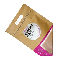 Pochette en kraft brun biodégradable personnalisée sacs en papier recyclé avec fenêtre pour emballage alimentaire sec