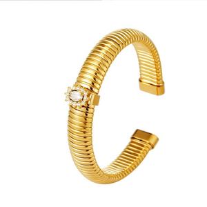 <b>Fashionable</b> Women's 18K Gold Galvanized <b>Beaded</b> <b>Bracelets</b> & Bangles New Accessories with Diamonds for Gift Occasions - Product Image 1