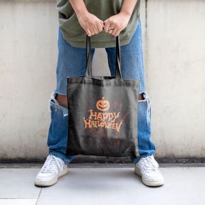 DLBZ Sac de courses en toile personnalisé double face avec poignées en corde, motif dessin animé, écologique, pour fêtes et Halloween, vente en gros - Product Image 5