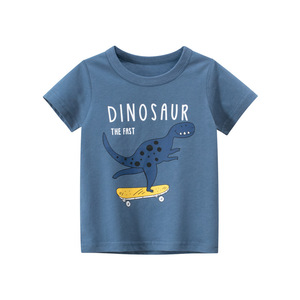 Fashion Boys T-shirt 2026 Summer Short Sleeve Tee Breathable Cotton <strong>Dinosaur</strong> Graphic <strong>Top</strong> for Toddler Casual Streetwear Clothing - Product Image 3