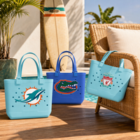Sac de plage en mousse EVA avec logo imprimé, sac fourre-tout imperméable style caoutchouc, sac à main d'été pour femmes, pour la piscine, les vacances, le shopping
