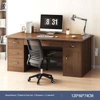 Bureau d'ordinateur modulaire, simple et moderne, pour la maison, bureau d'étudiant, bureau d'écriture pour chambre à coucher avec serrure, bureau de travail, salon