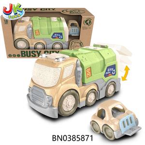 Nouvelle <span class=keywords><strong>grue</strong></span> d'ingénierie de bande <span class=keywords><strong>dessin</strong></span>ée de Friction avec <span class=keywords><strong>camion</strong></span> jouet léger et léger avec mini voiture à hochets - Product Image 6