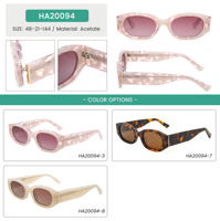 Lunettes de soleil VIFF de haute qualité en acétate rose, OEM, polarisées TAC, VSA20094, rectangulaires, Gafas De Sol, lunettes de soleil en acétate de luxe faites à la main