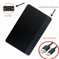 10Gbps USB3.2 SATA USB C kabel adaptor 2.5 ''inci Hard Drive eksternal Converter Tipe C Case untuk SSD/HDD bahan plastik
