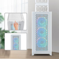Caja de PC de Torre Completa de Vidrio Templado de Alta Calidad al por Mayor, Caja de Servidor de Computadora ATX con Puertos USB3.0 y de Audio para Juegos