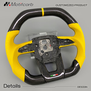 Volant personnalisé en fibre de carbone avec poignées en cuir jaune pour Lamborghini Urus 2019-2025 – Amélioration intérieure - Product Image 3