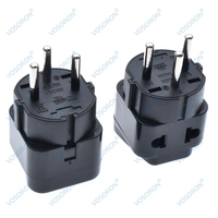 Adaptateur de voyage ISRAEL prise de courant 2 voies changement de prise de courant AU/ US/EU/UK vers israélien 3 broches adaptateur de prise de terre WT 10A 250V