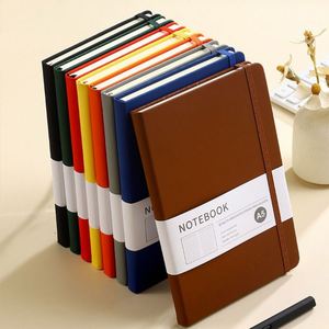 Carnet de notes scolaire de luxe A5, 100 feuilles, motif à pois, couverture rigide en cuir, reliure cousue, couleur personnalisée, impression UV - Product Image 1