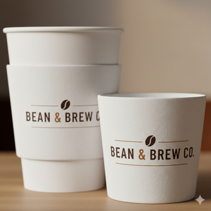 XJY personalizzato stampato Logo doppia parete biodegradabile facile ritorno usa e getta tazza di carta manicotto per bevande calde tazza di caffè - Product Image 1