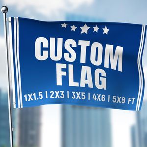 Bandera personalizada al por mayor: cargue su logotipo o imagen para un diseño personalizado único: bandera interior o exterior resistente <span class=keywords><strong>a</strong></span> la intemperie - Product Image 1