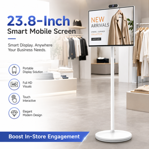 23.8 Inch Portable Smart TV Touch Screen Movable Stand Rechargeable Smart Portable TV for Home Office Retail OEM - Product Image 1