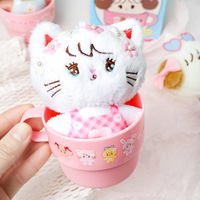 MK074 Boîte Mystère de Peluches Mikko sous Licence, Série Mini Tasses Mignonnes, Cadeau pour Enfants