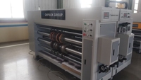 QHPACK Mini machine d'impression et de rainurage pour boîtes, format d'impression 600x1600 mm, avec chargeur de feuilles et empileur