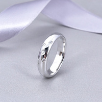 Zigeuner einstellung Aaa Zirkon Ehering Rhodinierung ringe Einfache Mode 925 Sterling Silber Ring Rohlinge