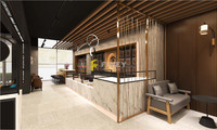 Conception de Bar de Comptoir de Café Personnalisée pour Aménagement Intérieur et Extérieur Moderne de Salon de Thé et Café