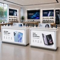 Vitrina Moderna Personalizada para Teléfonos Móviles con Caja de Luz de Doble Cara para Proyectos de Tiendas Minoristas