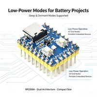 Waveshare RP2350-Zero Papan Pengembangan Mini Raspberry Pi RP2350A Mikrokontroler Arsitektur Ganda Dual-Core Kompatibel dengan Pico 2