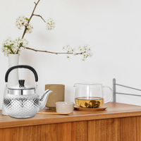 Bouilloire à eau chaude en gros pour le Moyen-Orient, pot à eau en métal, bouilloire à thé martelée, théière en acier inoxydable
