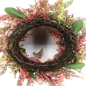 Factory Customization Craft Wedding Artificial <strong>Spring</strong> Front Door Pink <strong>Wreath</strong> - Product Image 5