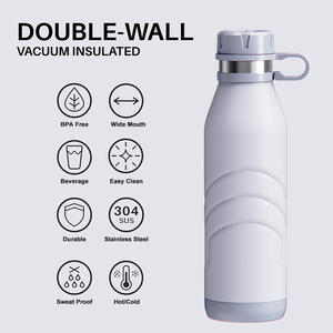 Nieuwe design dubbelwandige vacuüm geïsoleerde 17oz milieuvriendelijke roestvrijstalen waterfles met spier-styling voor sportschool en reizen - Product Image 3